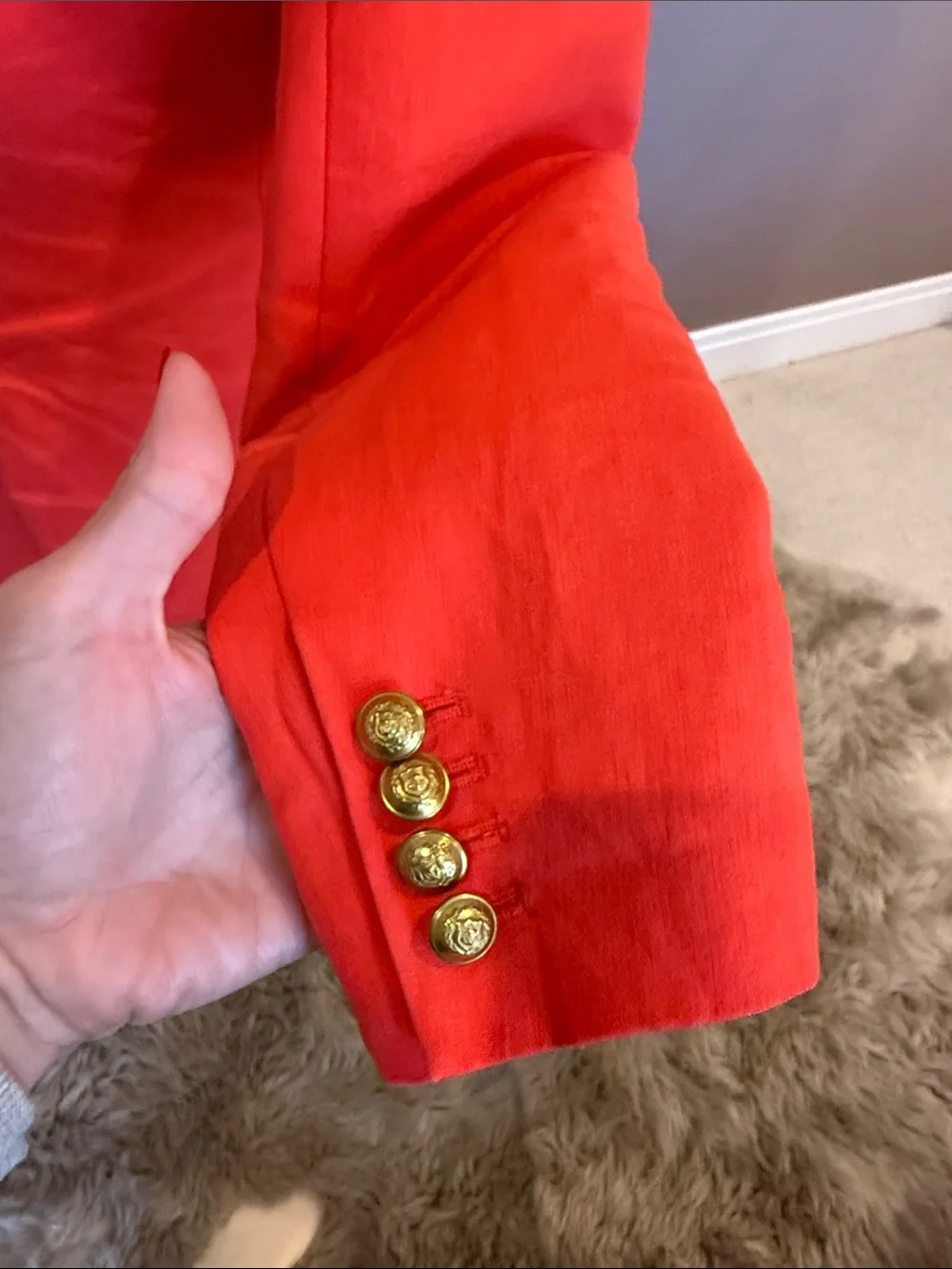 J. Crew Bright Red Single-Breasted Blazer